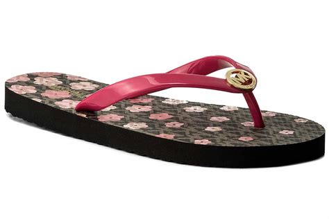 michael kors flip flops pink|michael kors platform flip flops.